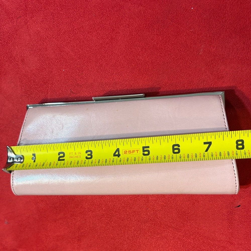 Ann Taylor Blush Pink Leather Clutch - Picture 9 of 11